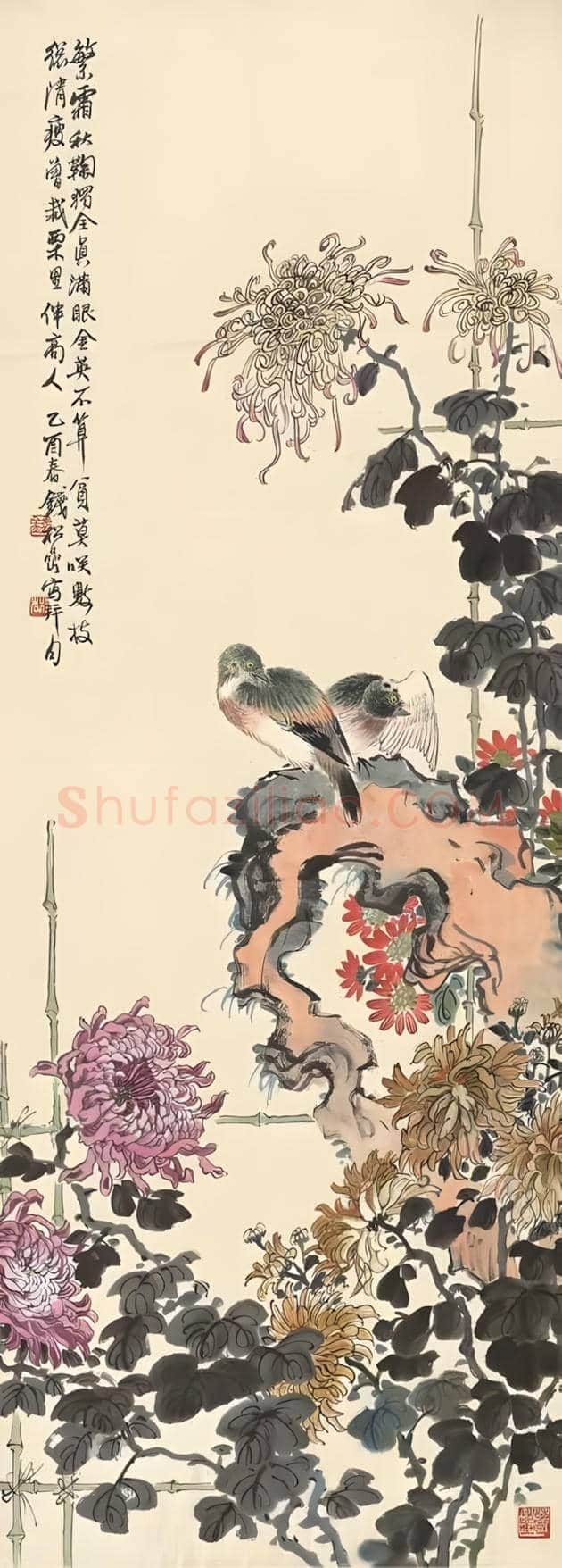 钱松喦花鸟画欣赏【20幅】 | 书画文摘