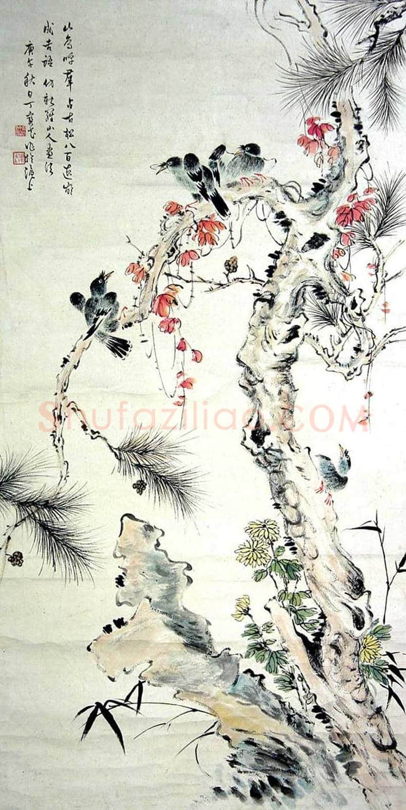 丁宝书花鸟画作品欣赏 | 书画科普