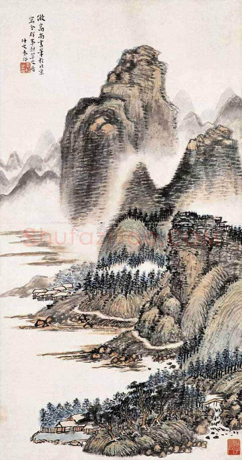 秦仲文山水画欣赏 | 书画百科