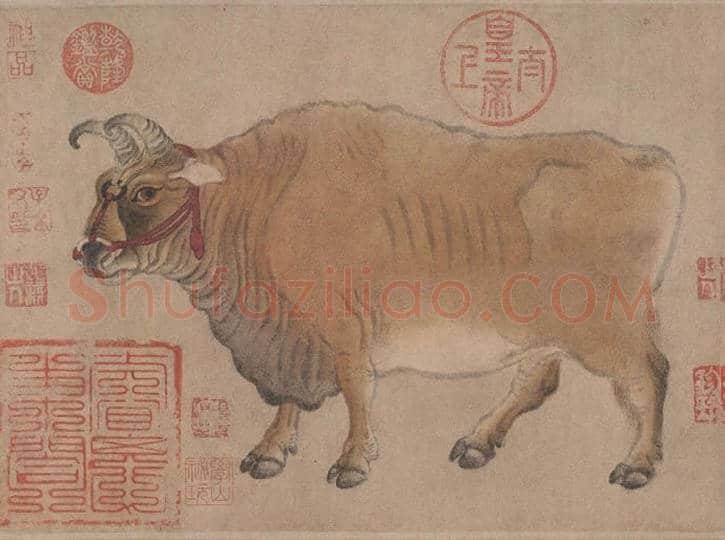 唐朝韩滉《五牛图》:目前所见最早作于纸上的绘画 | 书画常识