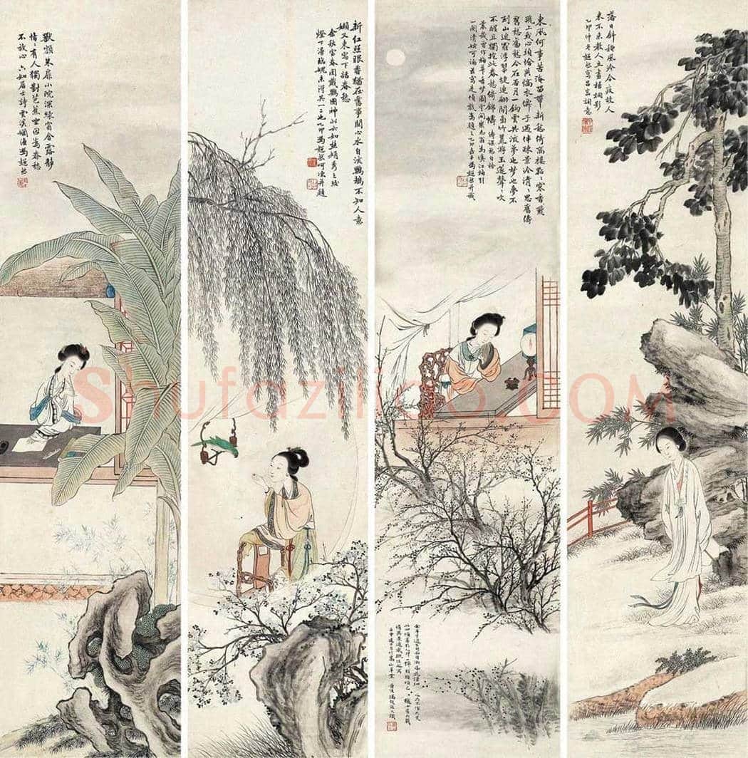冯超然仕女画欣赏 | 书画常识