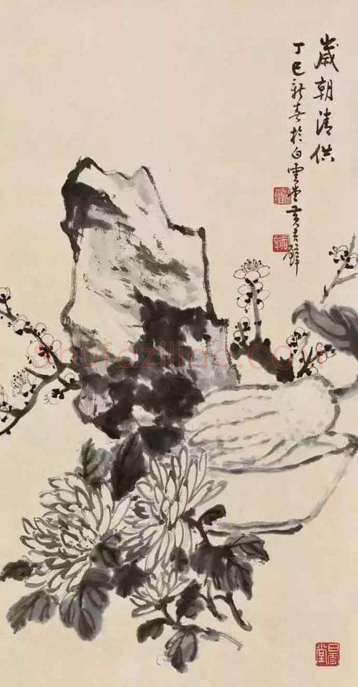 史上最全《岁朝清供图》:潘天寿、张大千、梅兰芳等 | 书画学堂