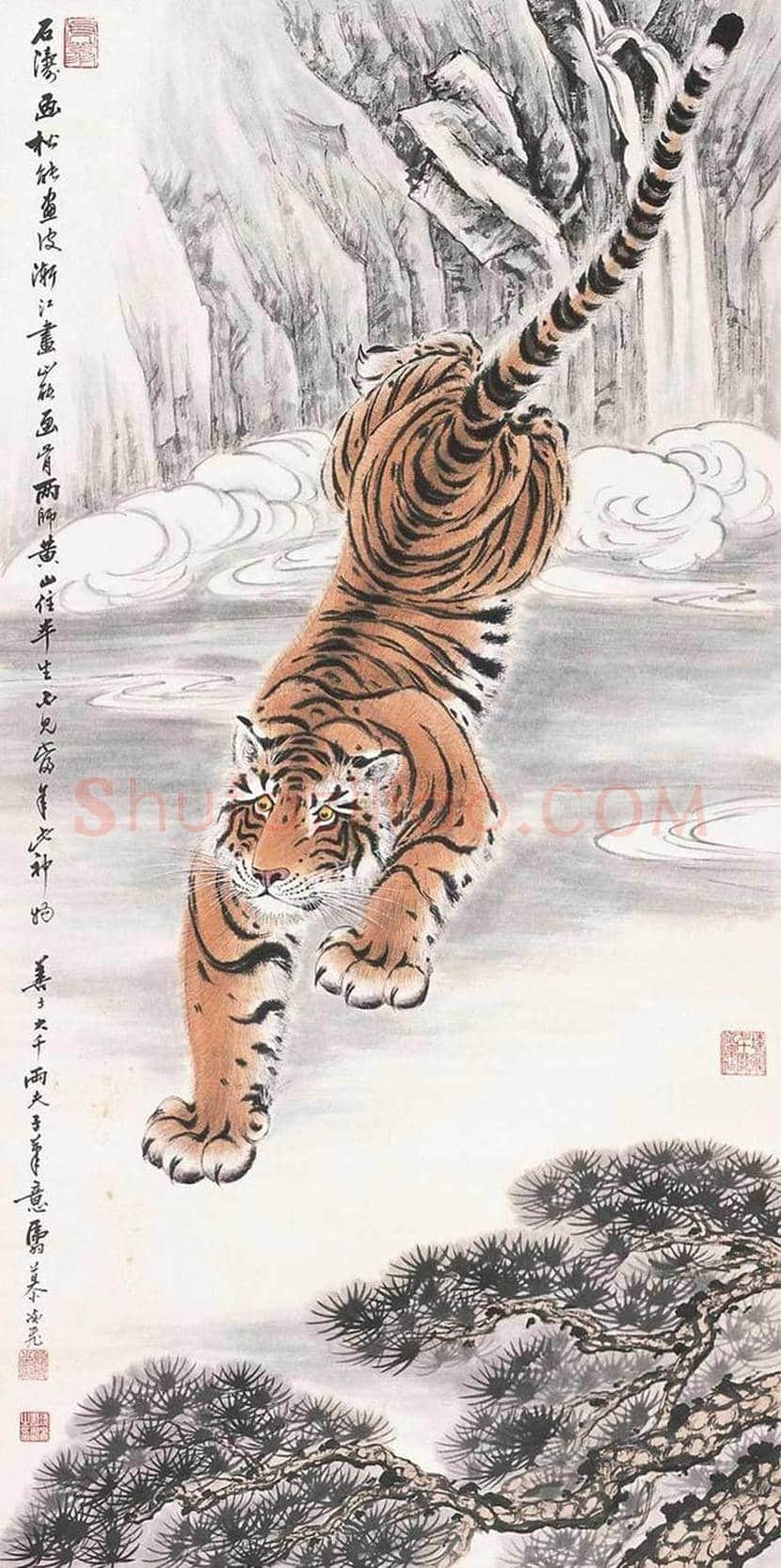 慕凌飞画虎作品欣赏 | 书画科普