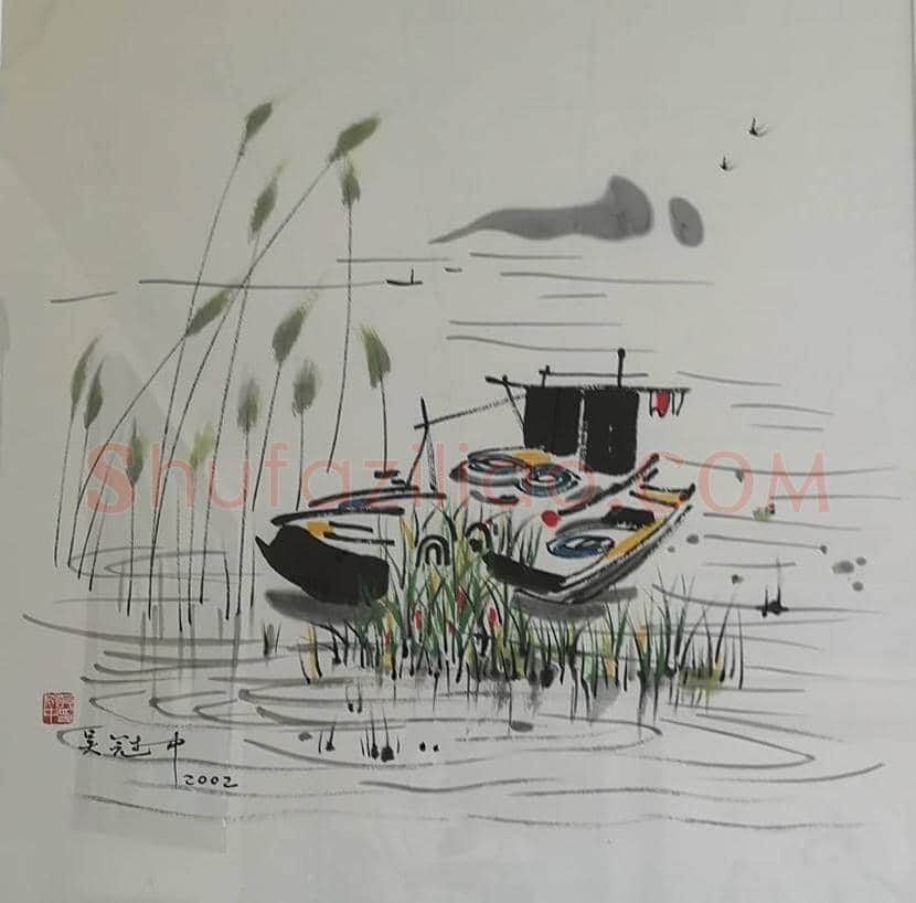 吴冠中国画精品 2幅 | 国画鉴赏