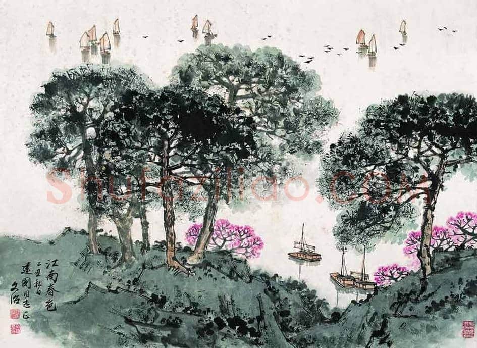 宋文治江南春色系列作品，太美了！ | 书画常识