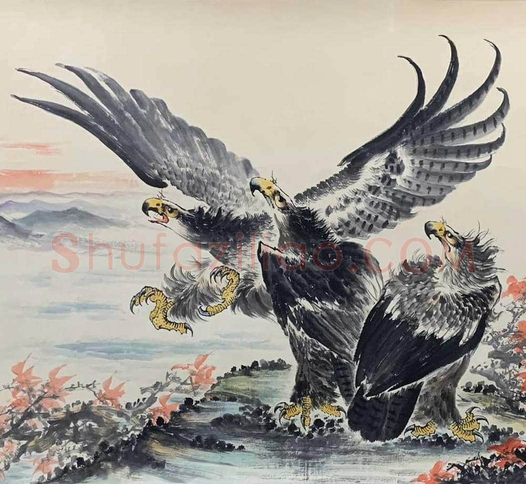 李苦禅丈二《远瞻山河壮》，堪为神来之笔 | 国画赏析