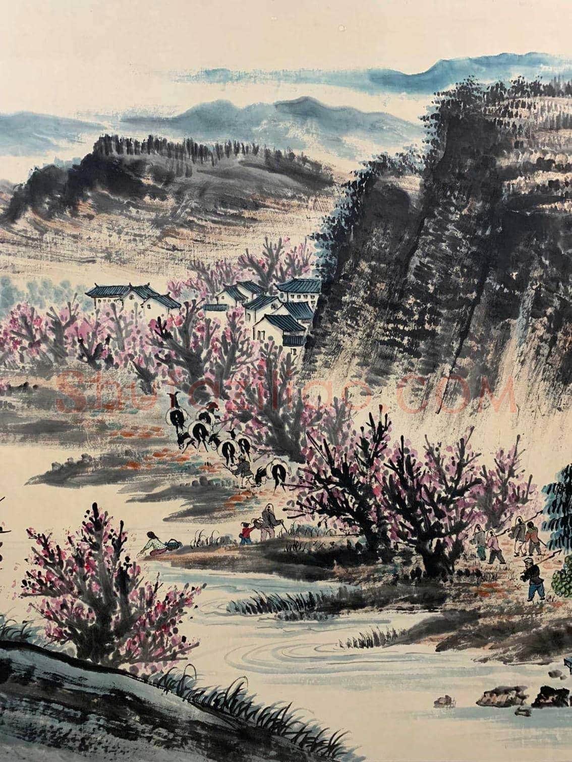 赵望云《雪天驮运图》,盛年丈二巨制 | 国画图片