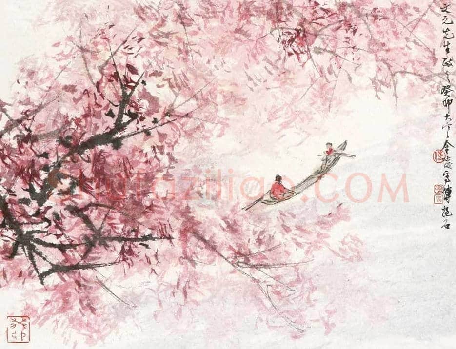 傅抱石《西风吹下红雨来》欣赏 | 书画文摘