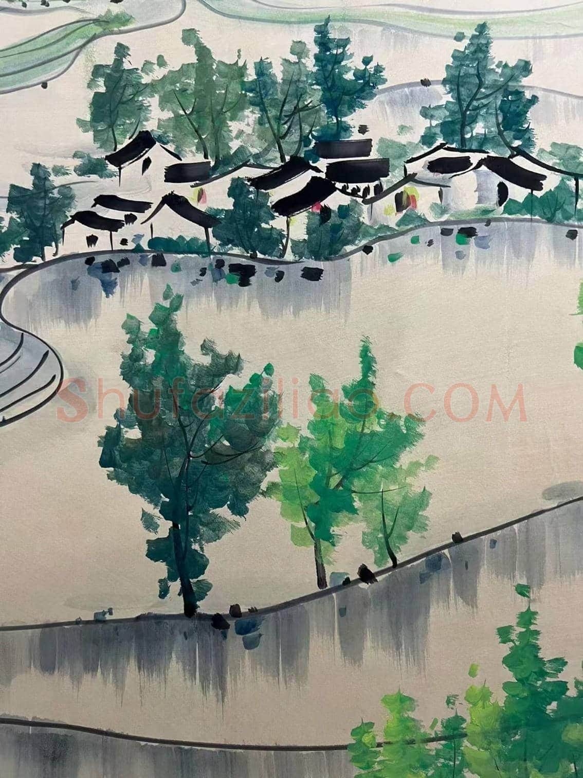 典范巨制——吴冠中《江南旧画图》 | 国画作品