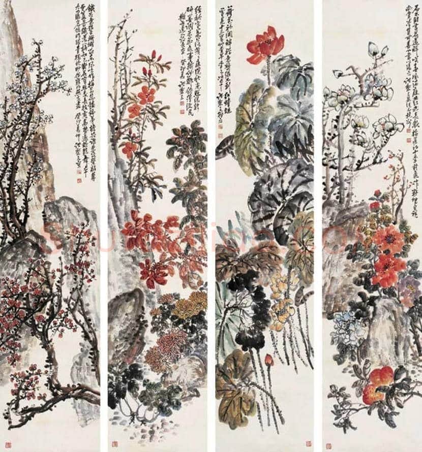 诸乐三国画作品欣赏 | 书画百科