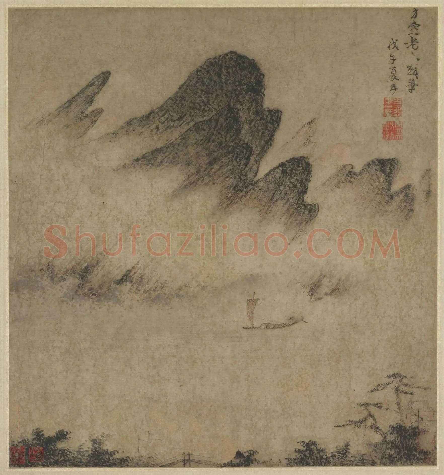 方从义《风雨归舟图》欣赏 | 书画学堂
