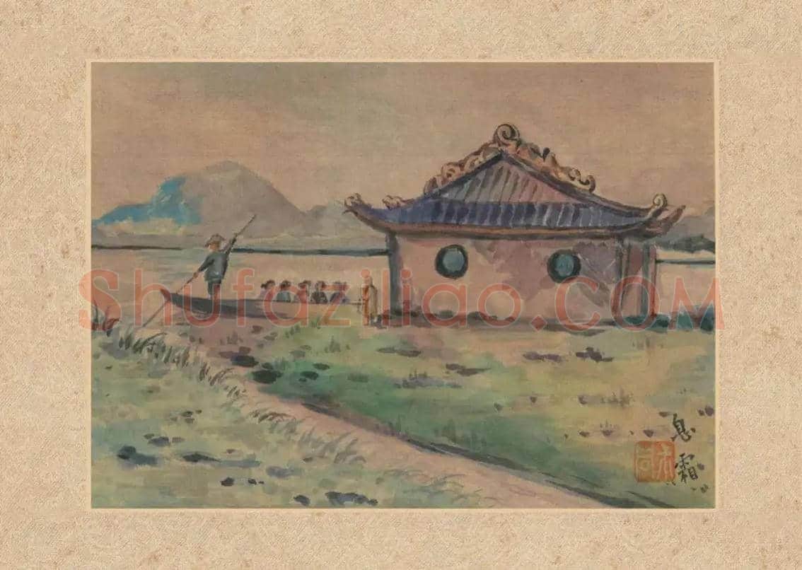 李叔同早期水彩欣赏 | 书画百科