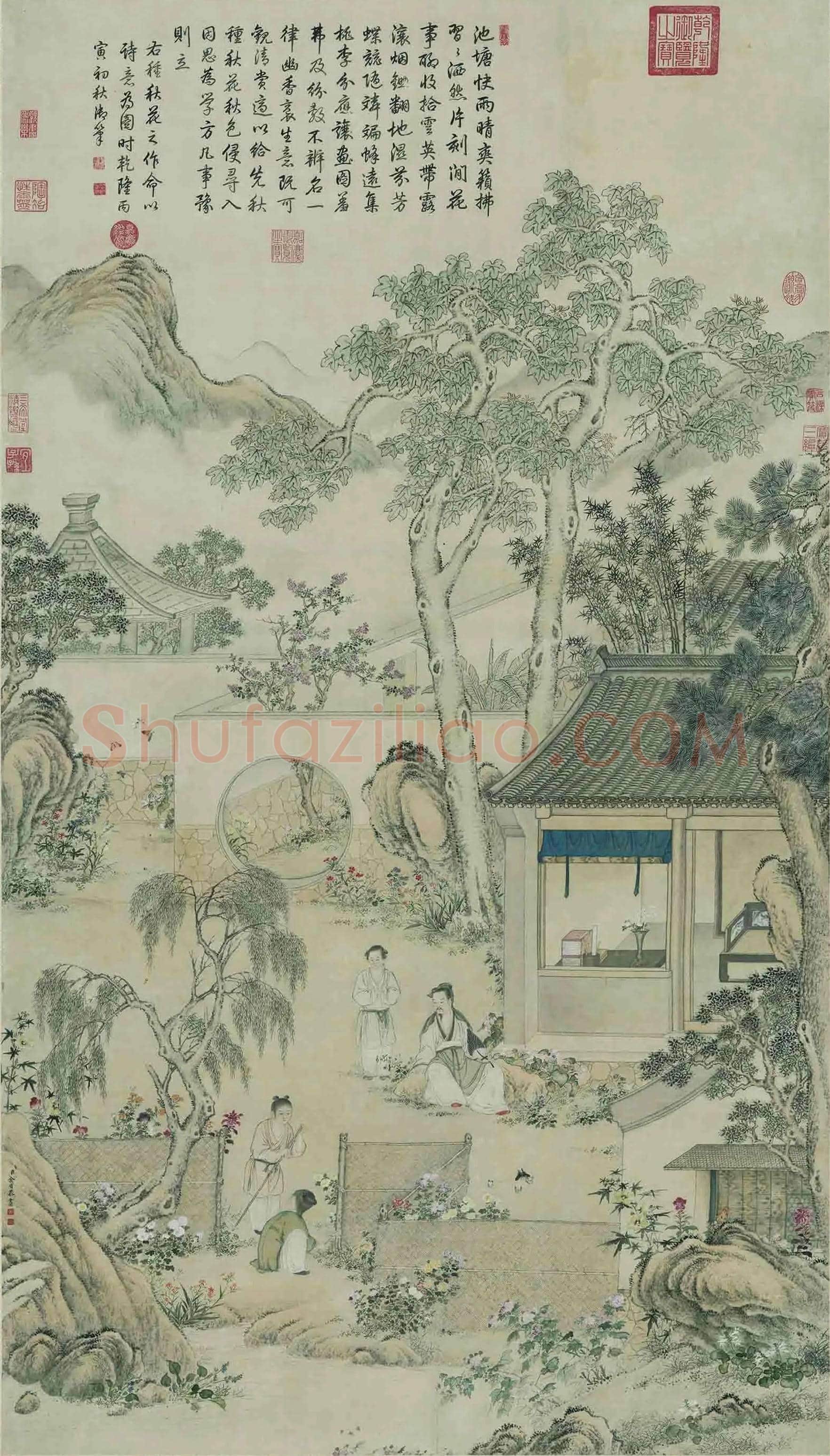 余省《种秋花诗意图》欣赏 | 书画科普