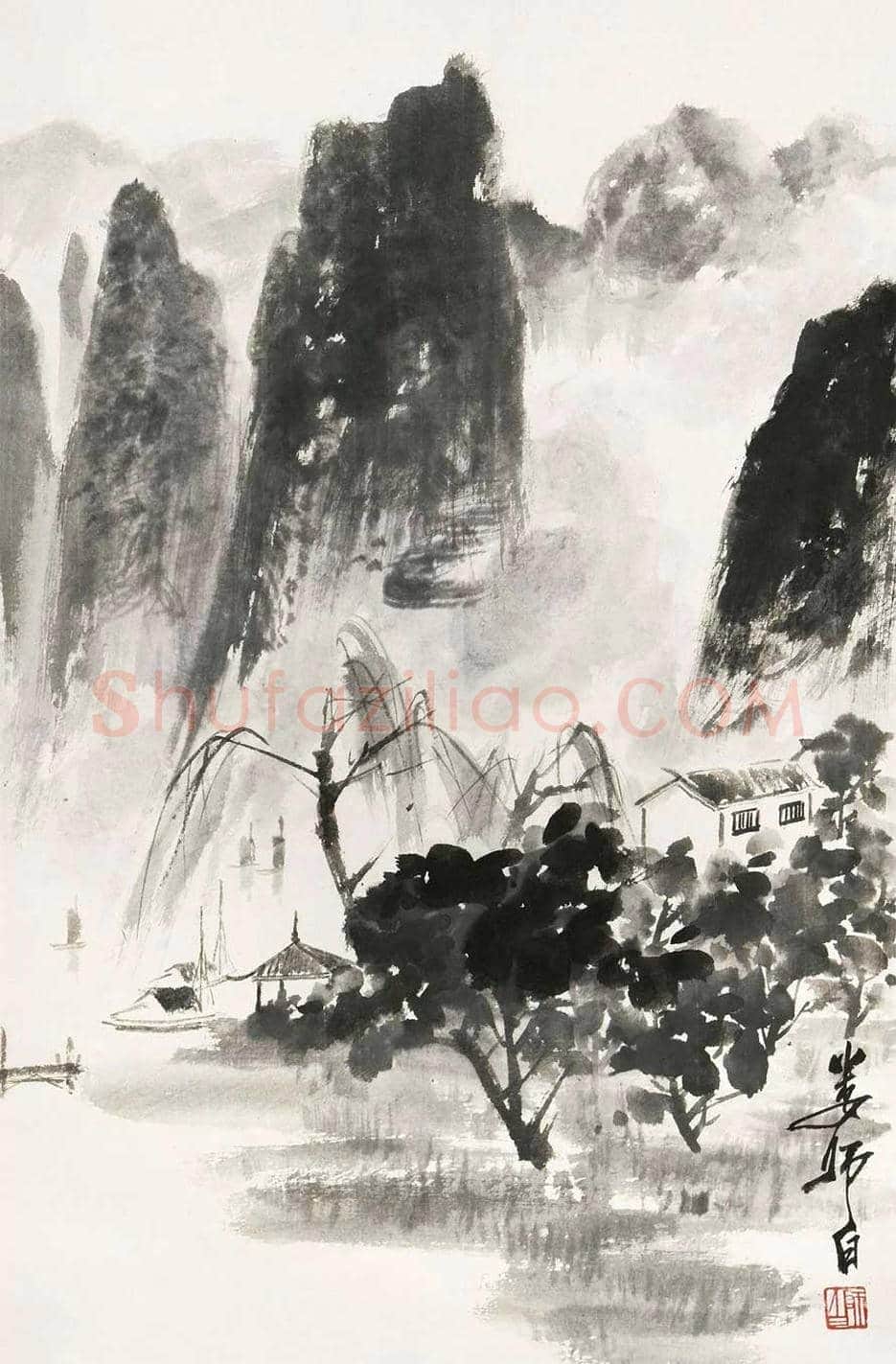 娄师白山水画欣赏 | 书画文摘