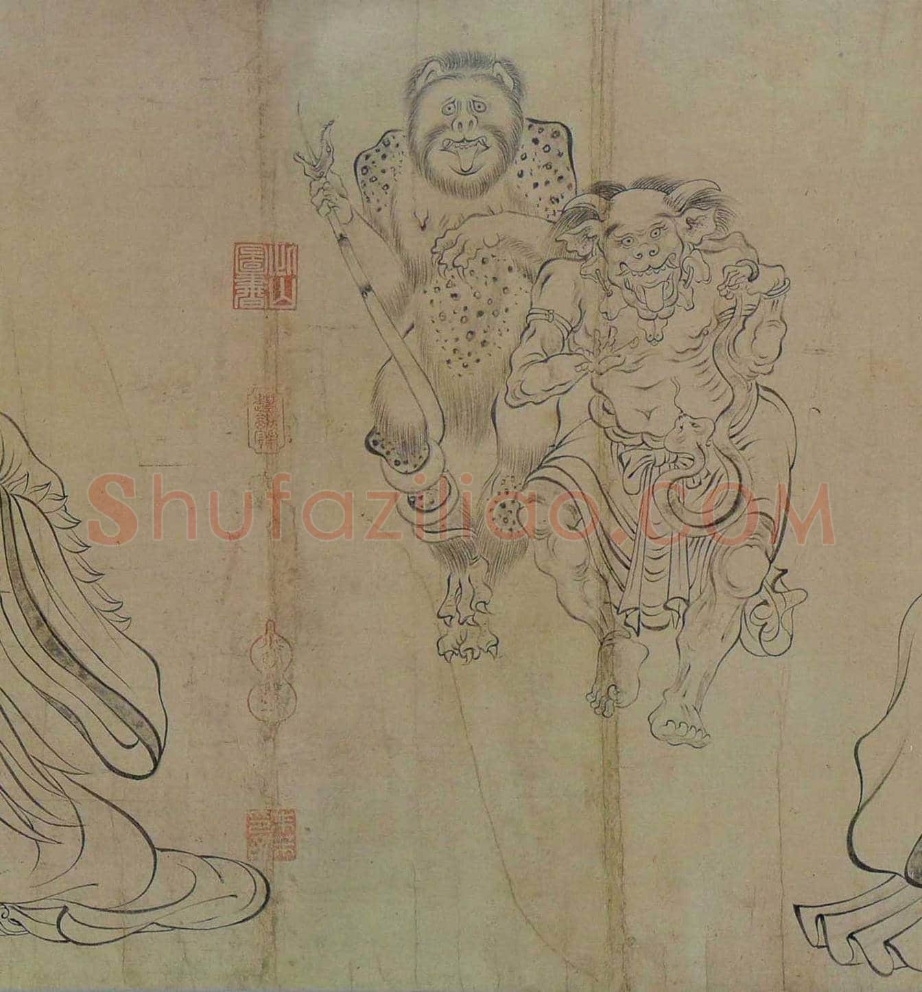 吴道子《天王送子图》欣赏 | 著名国画鉴赏