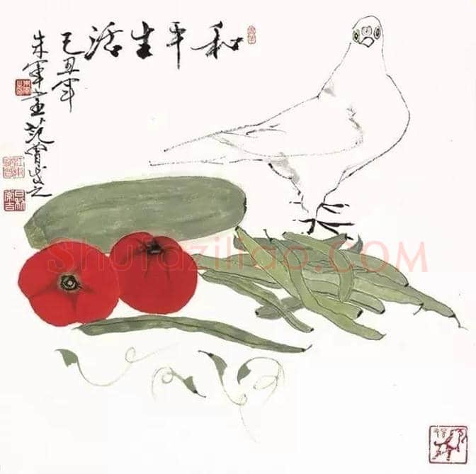 朱军、范曾合画的瓜果图十二幅 | 书画文摘