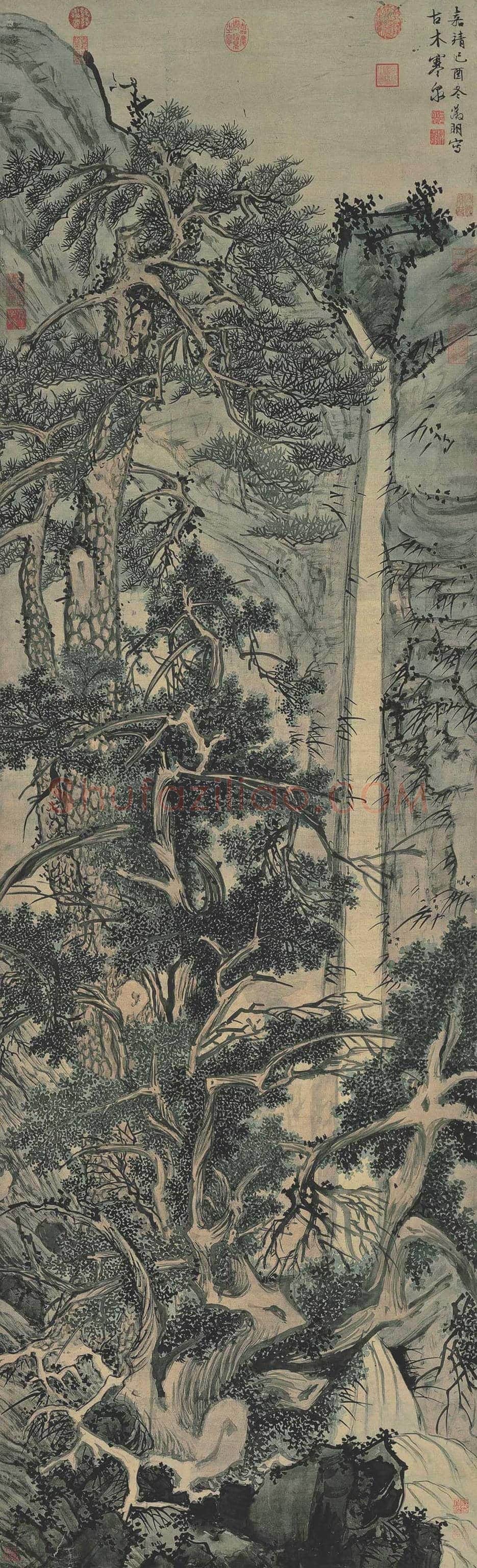 文徵明《古木寒泉图》图赏 | 传世国画赏析