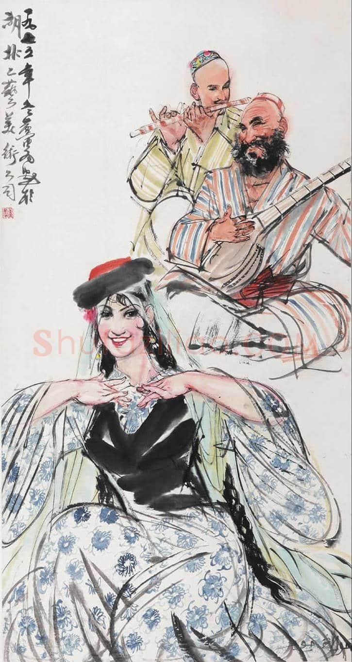 黄胄新疆风情人物画拍卖价格 | 书画学堂