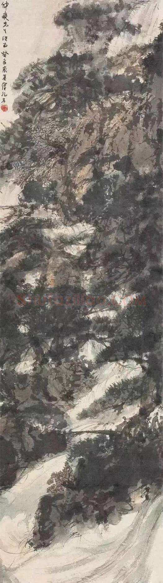 傅抱石山水画创作最高成就:飞瀑流泉 | 书画百科