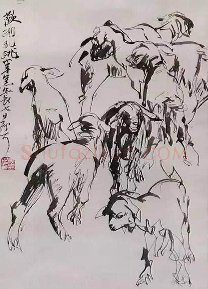 欣赏黄胄速写手稿100张！ | 书画学堂
