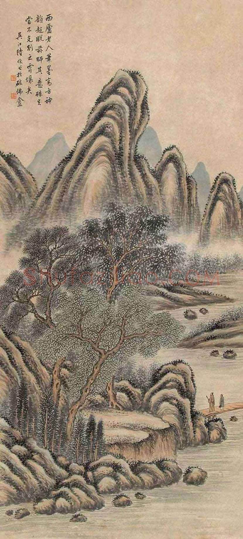 陆恢山水画作品欣赏 | 书画学堂