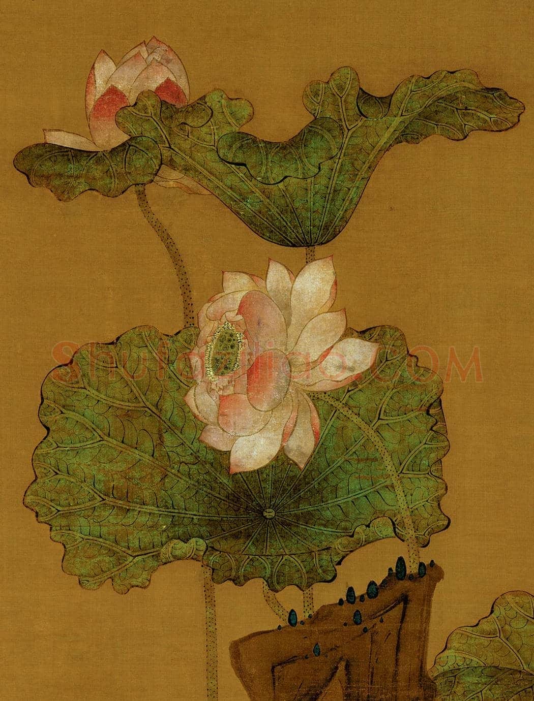 陈洪绶《荷花鸳鸯图》欣赏 | 传世国画作品