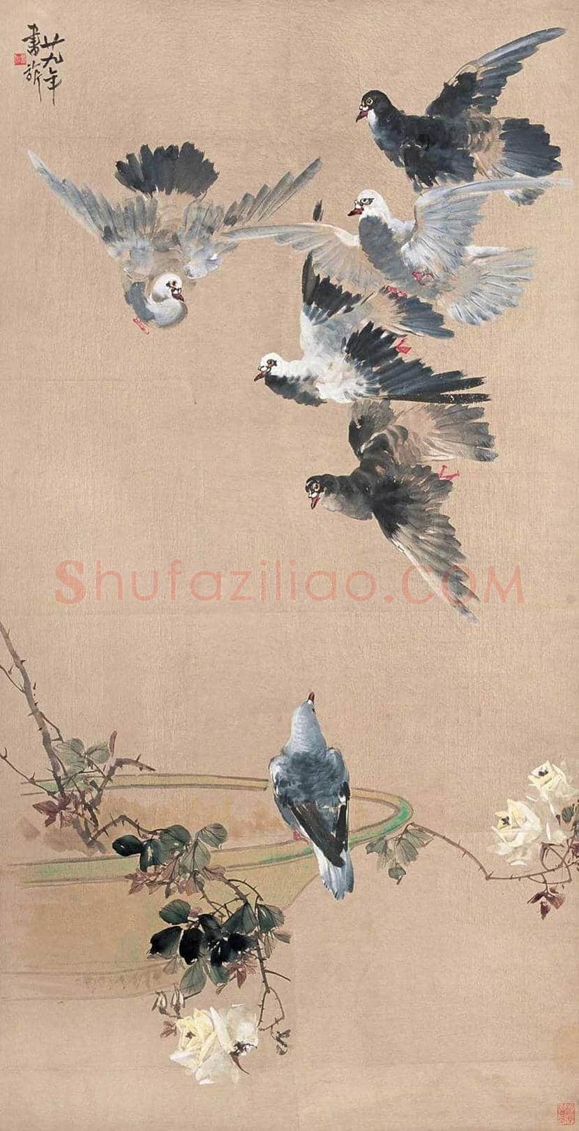 张书旂花鸟画作品欣赏 | 书画讲解