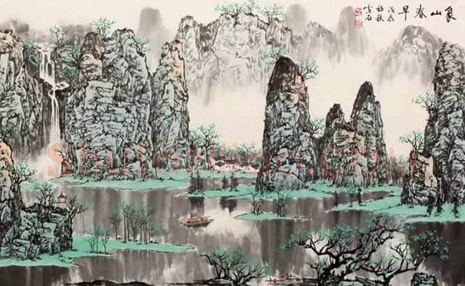 白雪石绘画作品《桂林山水》欣赏(100幅) | 书画文摘