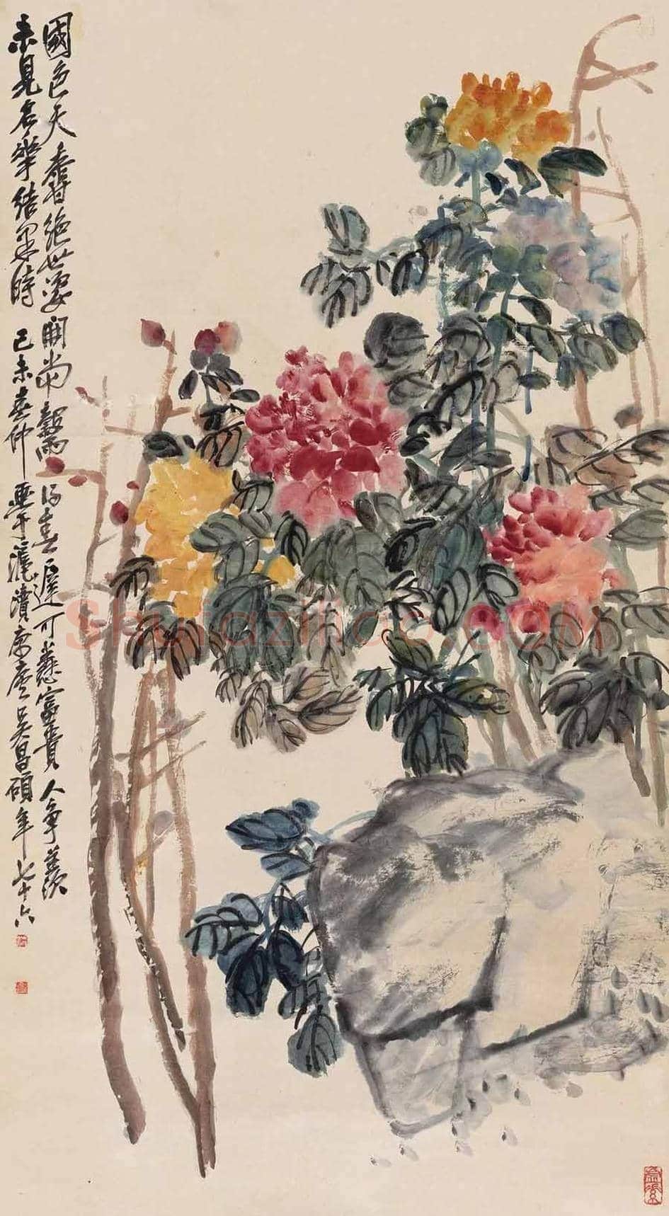 名家笔下的牡丹花【高清大图】 | 书画讲解