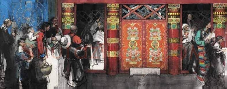 画僧史国良西藏风情人物画！ | 书画常识