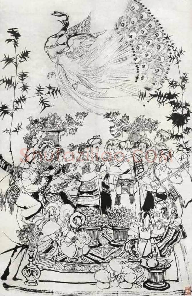 程十发人物,风景绘画手稿 | 书画文摘