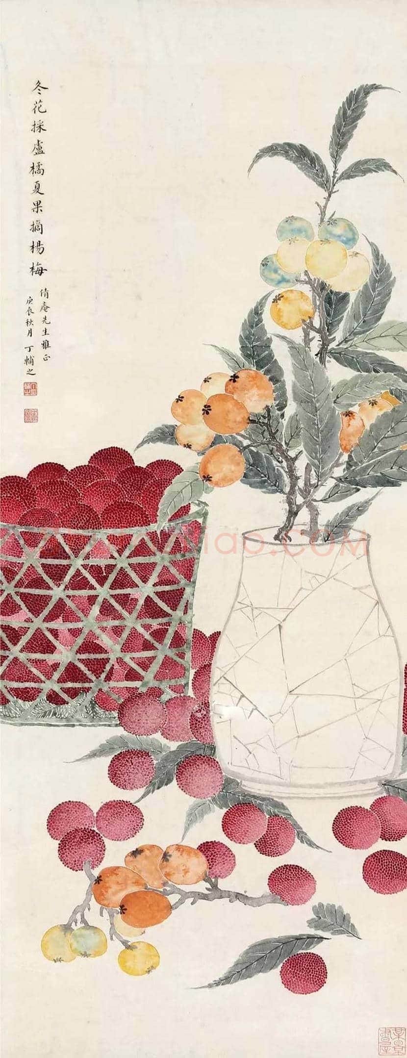 丁辅之国画水果欣赏 | 书画百科