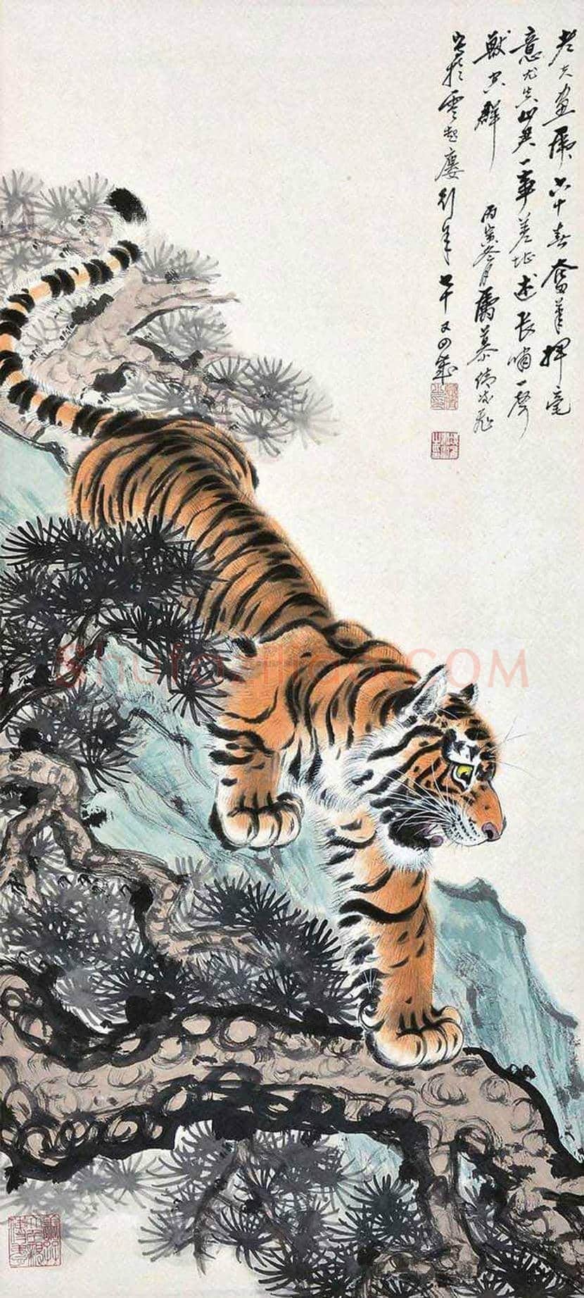 慕凌飞画虎作品欣赏 | 书画科普