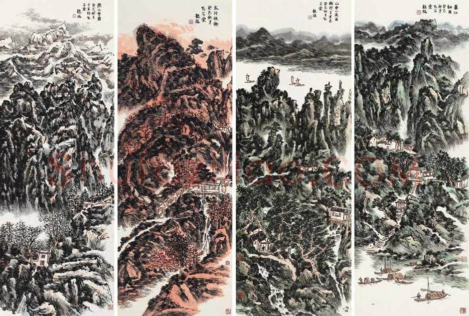 龙瑞山水画拍卖价格,多少钱一平尺? | 书画学堂