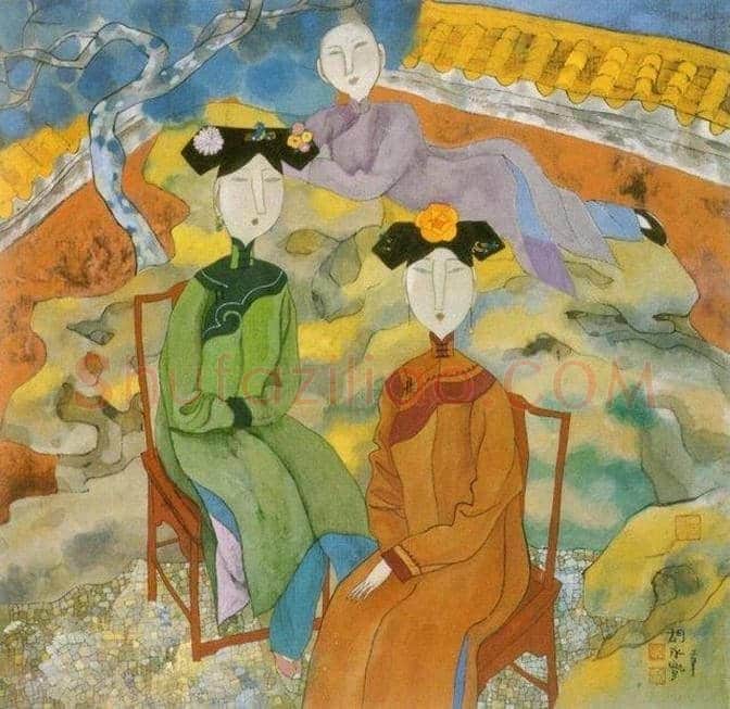 胡永凯中国风味女性人物国画欣赏 | 书画资料