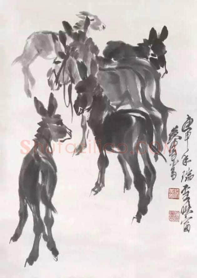 黄胄不但擅长画驴，也擅画狗 | 书画资料