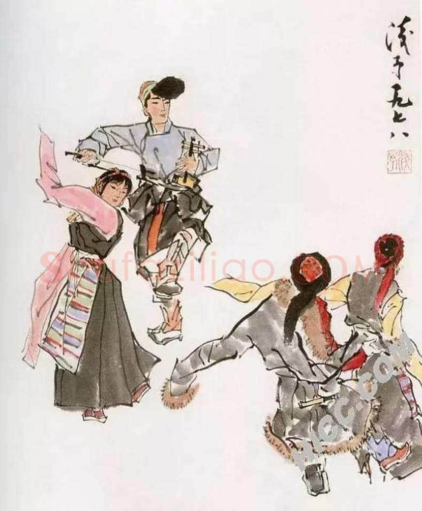 叶浅予舞蹈人物画欣赏 | 书画知识