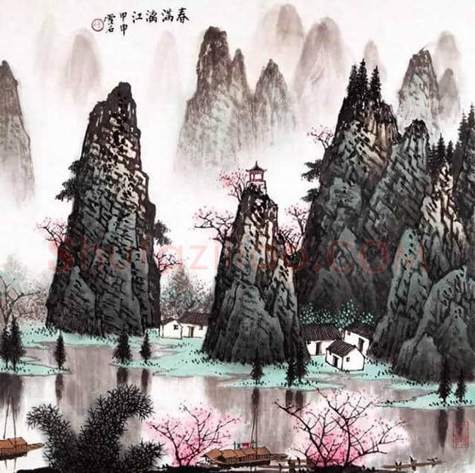白雪石绘画作品《桂林山水》欣赏(100幅) | 书画文摘