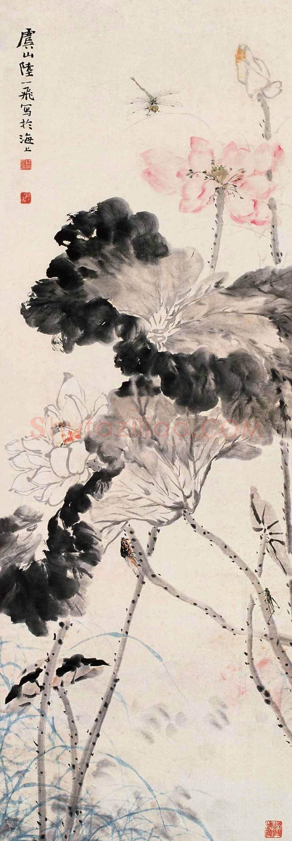 陆抑非荷花作品欣赏 | 书画文摘