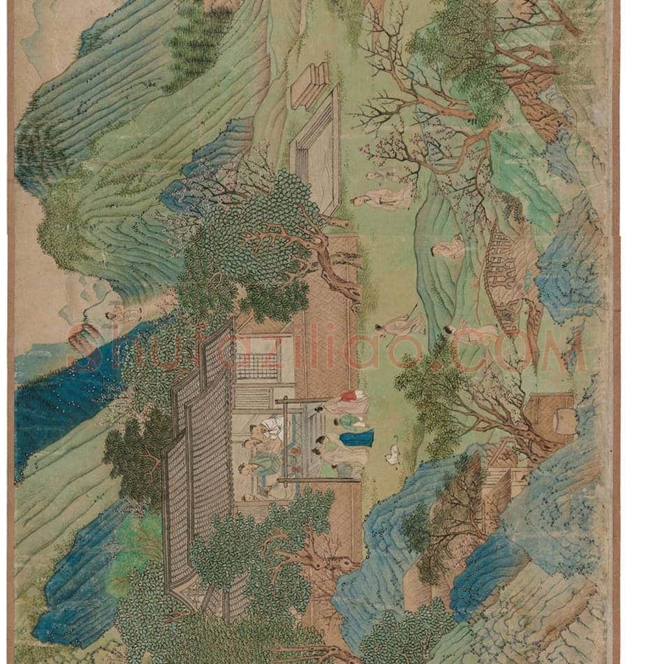 仇英《桃花源图》欣赏 | 著名国画欣赏
