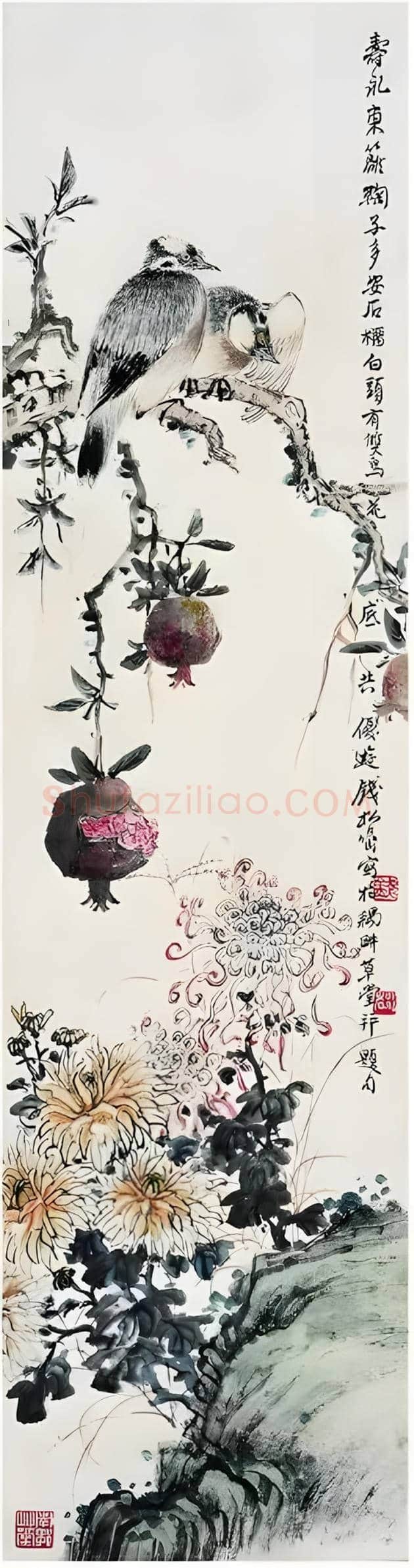 钱松喦花鸟画欣赏【20幅】 | 书画文摘