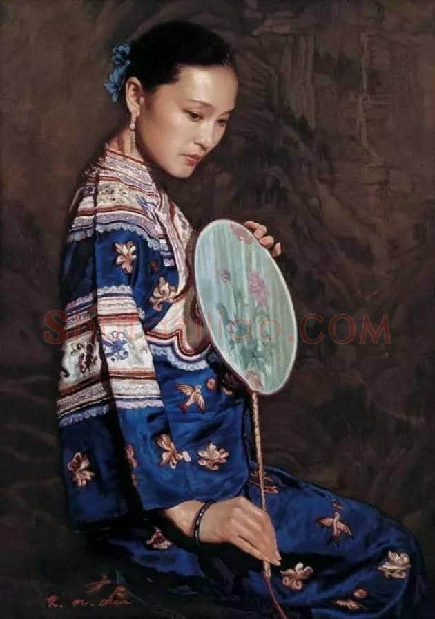陈逸鸣笔下的女人,也极具东方神韵! | 书画资料