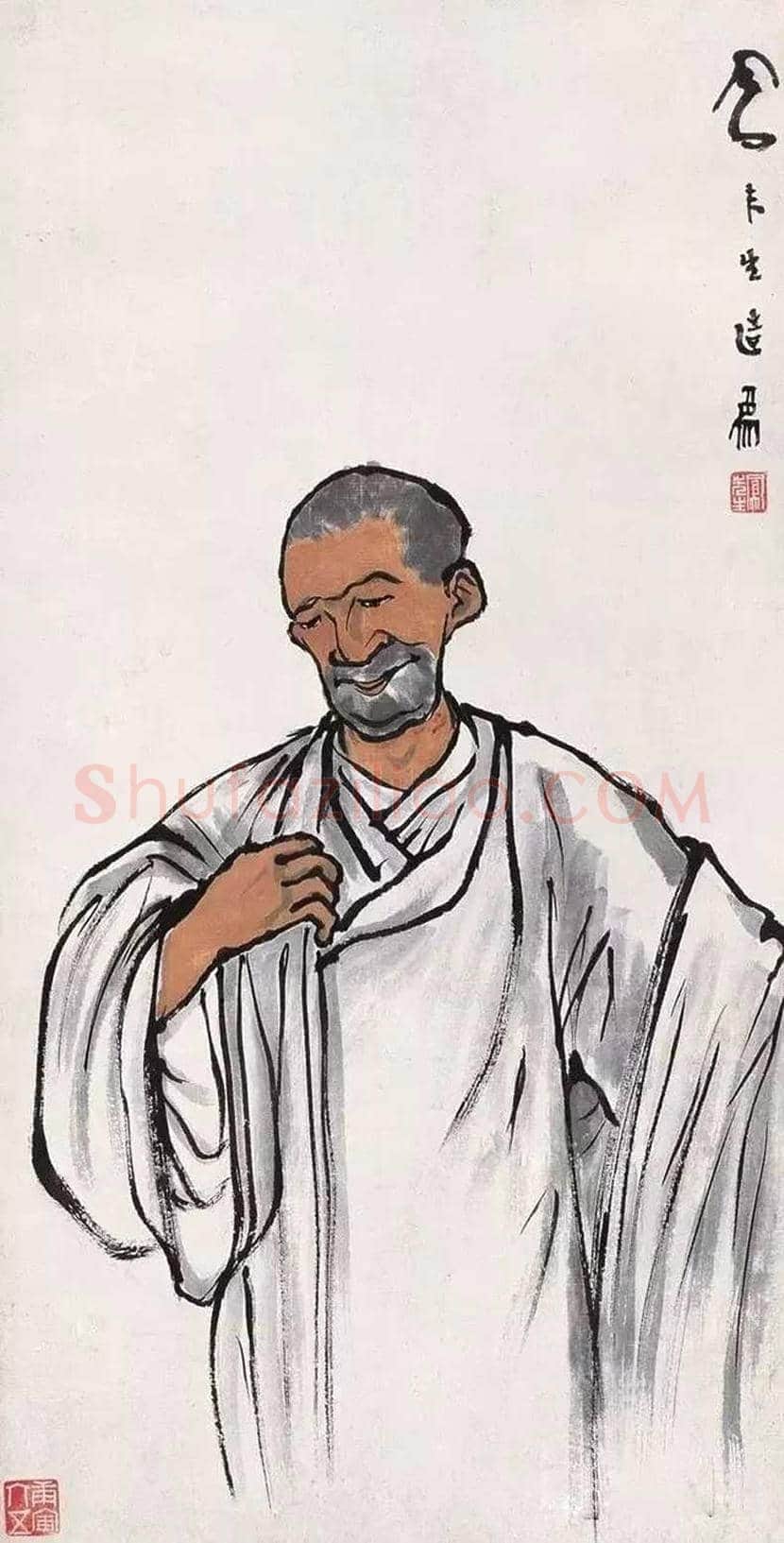 吕凤子人物画作品欣赏 | 书画百科