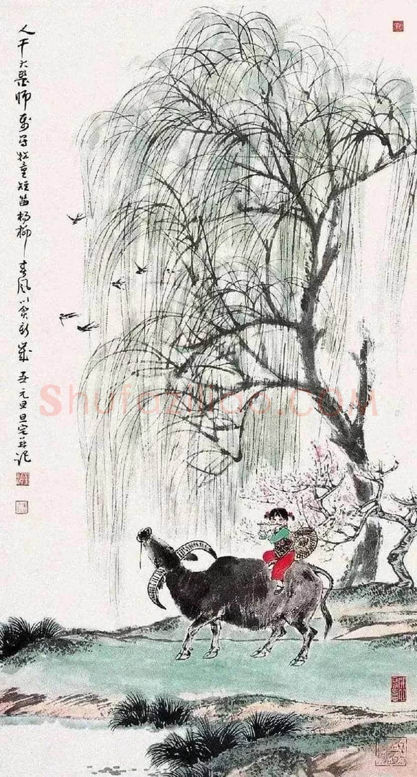 刘旦宅画牛，满满的田园气息！ | 书画科普
