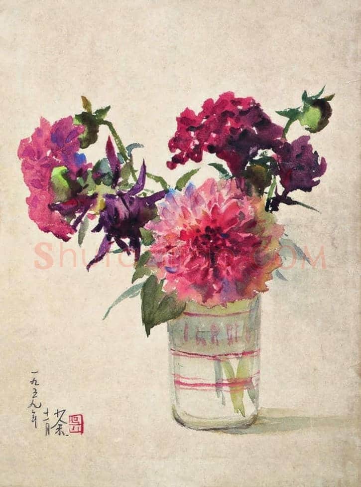 吴冠中花卉作品拍卖及欣赏 | 书画百科