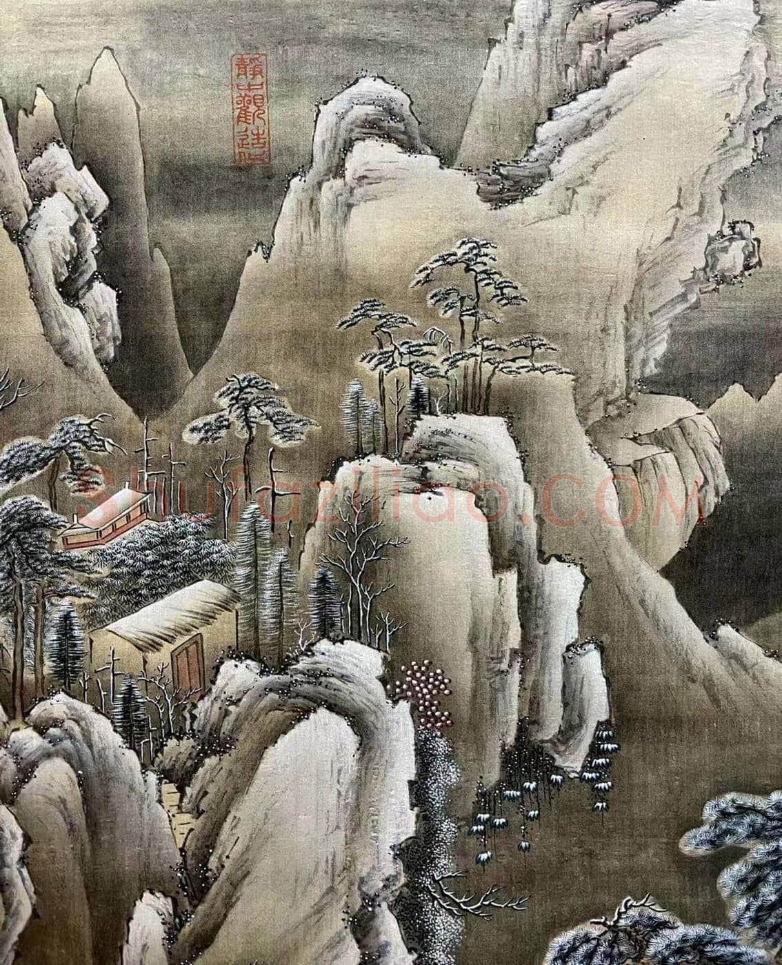 清寒高逸 寄情明洁——文徵明《雪山行旅图》 | 国画赏析