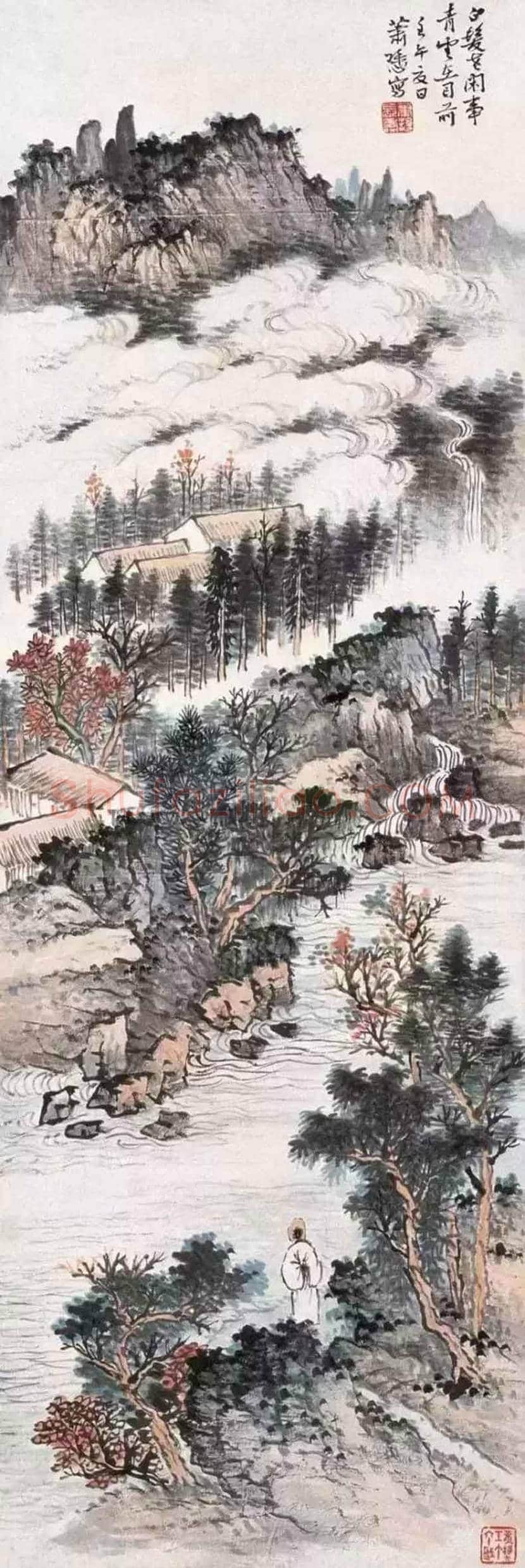 萧谦中山水画欣赏 | 书画学堂