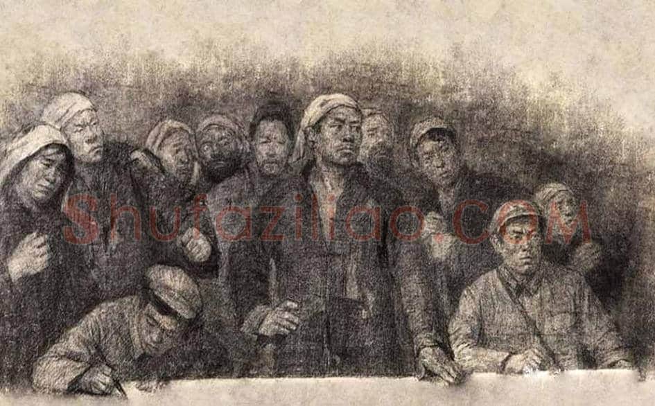 王式廓素描作品《血衣》欣赏 | 书画科普