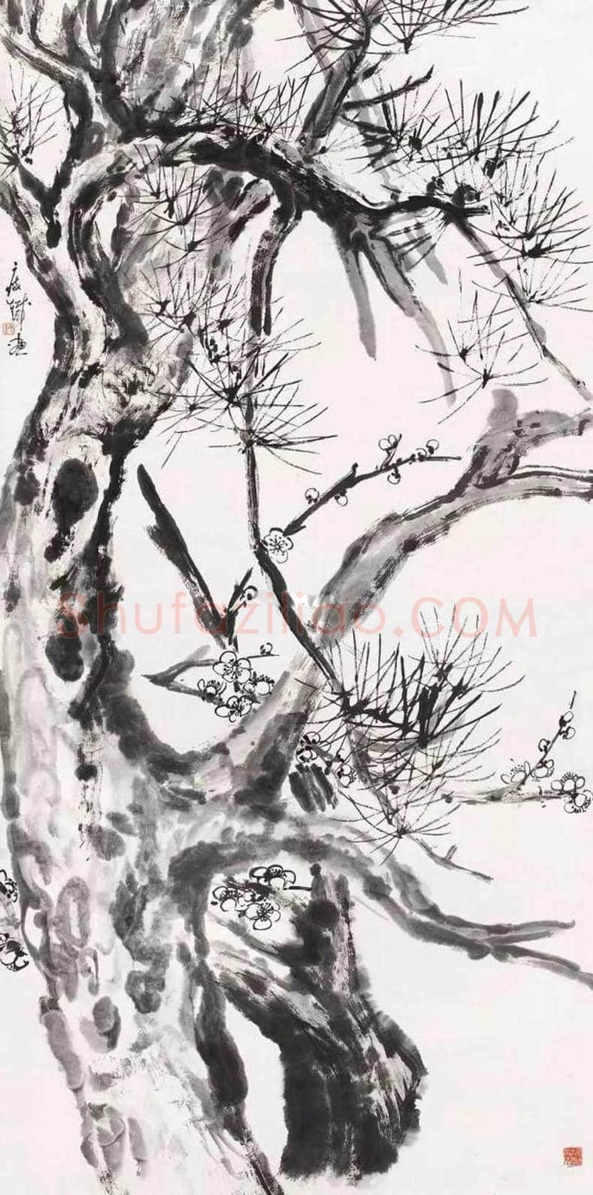 钱瘦铁梅花作品欣赏 | 书画百科