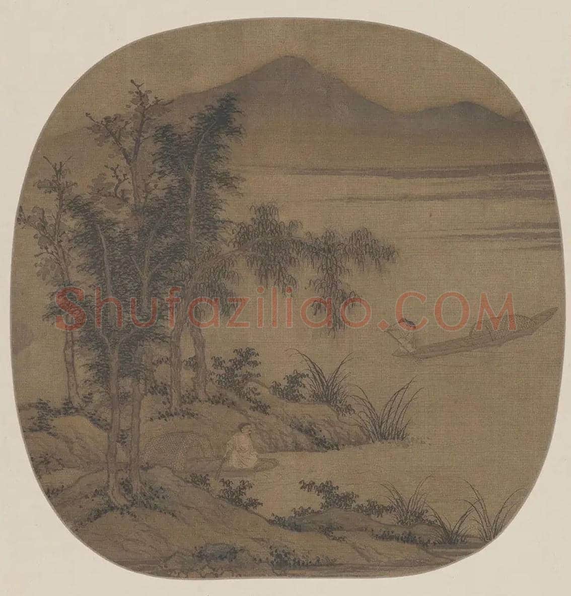 盛懋作品《秋溪钓艇》欣赏 | 书画学堂